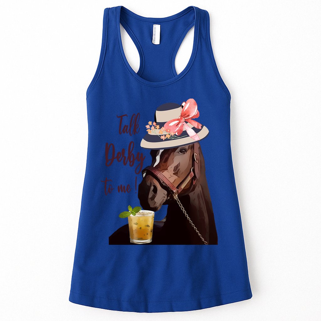 Talk Derby To Me Mint Juleps Derby Horse Racing Cute Gift Womens Tank Top