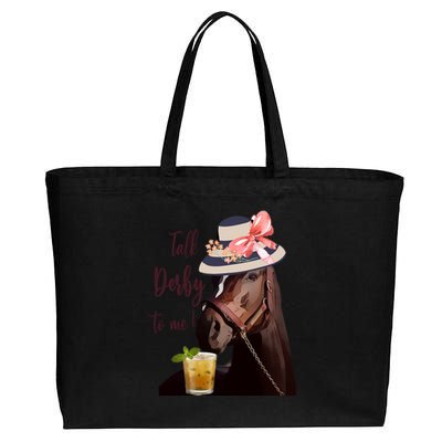 Talk Derby To Me Mint Juleps Derby Horse Racing Cute Gift Cotton Canvas Jumbo Tote