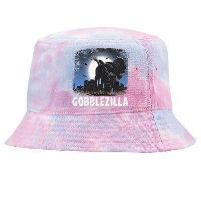 Turkey Day Thanksgiving Gobblezilla Tie-Dyed Bucket Hat