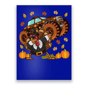 Thanksgiving Dabbing Turkey Monster Truck Gift Poster