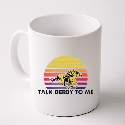 Talk Derby To Me Horse Racing Jockeys Sunset Race Mug