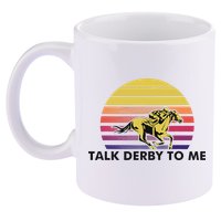 Talk Derby To Me Horse Racing Jockeys Sunset Race 11oz C Handle Ceramic Mug