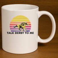 Talk Derby To Me Horse Racing Jockeys Sunset Race 11oz C Handle Ceramic Mug