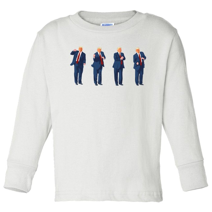 Trump Dance Toddler Long Sleeve Shirt