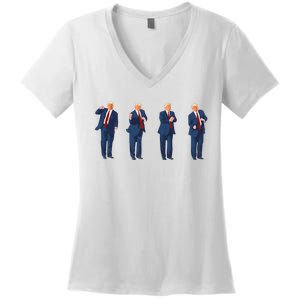 Trump Dance Women's V-Neck T-Shirt