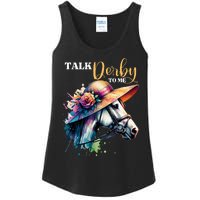 Talk Derby To Me Funny Racing Horse Ladies Essential Tank