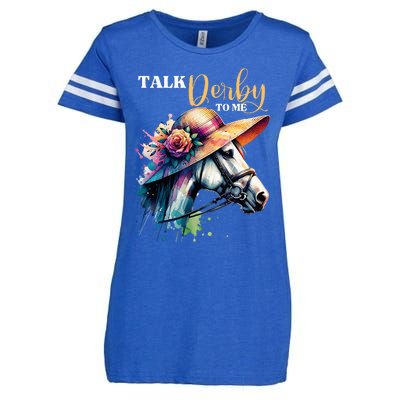 Talk Derby To Me Funny Racing Horse Enza Ladies Jersey Football T-Shirt