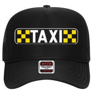 Taxi Driver Taxi Passengers High Crown Mesh Back Trucker Hat