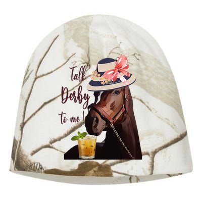 Talk Derby To Me Mint Juleps Derby Horse Racing Kati - Camo Knit Beanie