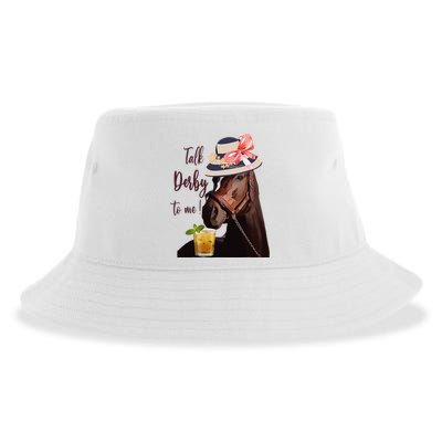 Talk Derby To Me Mint Juleps Derby Horse Racing Sustainable Bucket Hat