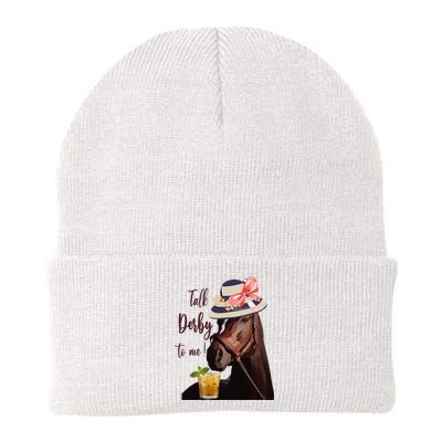 Talk Derby To Me Mint Juleps Derby Horse Racing Knit Cap Winter Beanie