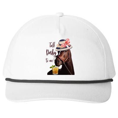 Talk Derby To Me Mint Juleps Derby Horse Racing Snapback Five-Panel Rope Hat