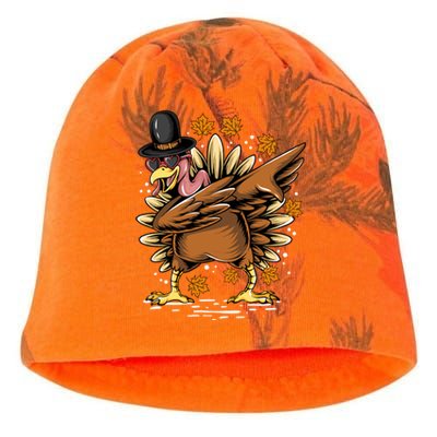 Thanksgiving Dabbing Turkey Meaningful Gift Kati - Camo Knit Beanie