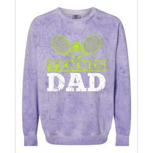 Tennis Dad Tennis Colorblast Crewneck Sweatshirt