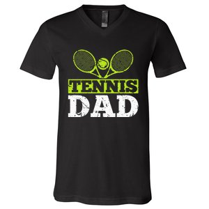 Tennis Dad Tennis V-Neck T-Shirt