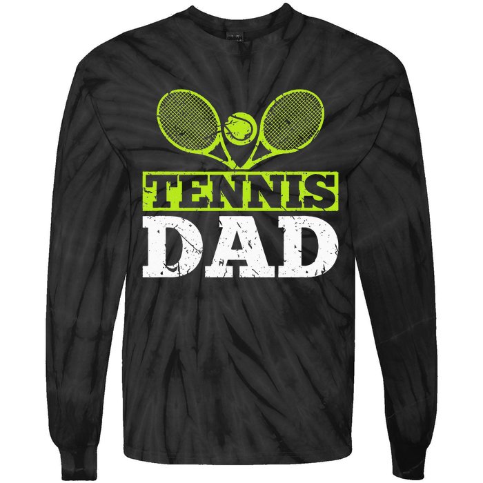 Tennis Dad Tennis Tie-Dye Long Sleeve Shirt