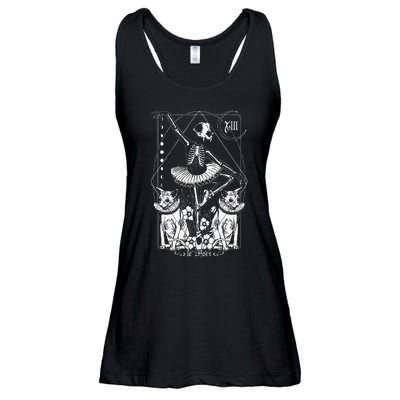 The Death Tarot Tapestry Cat La Mort Death Tarot Card Spooky Ladies Essential Flowy Tank