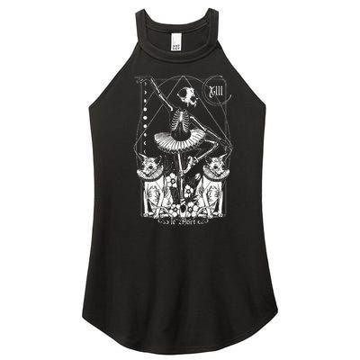 The Death Tarot Tapestry Cat La Mort Death Tarot Card Spooky Women’s Perfect Tri Rocker Tank