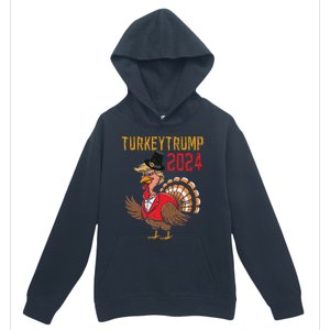 Thanksgiving Day Trump Turkey Funny 2024 Gift Urban Pullover Hoodie