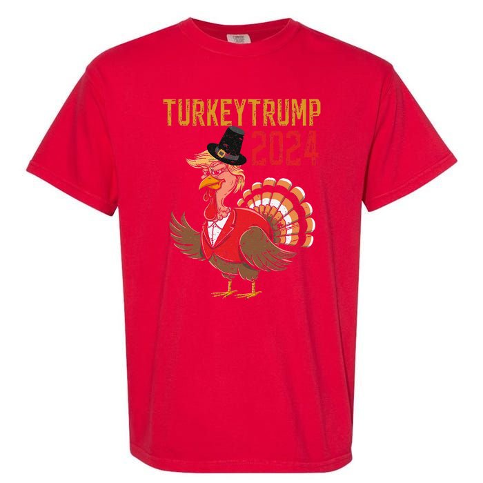 Thanksgiving Day Trump Turkey Funny 2024 Gift Garment-Dyed Heavyweight T-Shirt