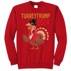 Thanksgiving Day Trump Turkey Funny 2024 Gift Sweatshirt