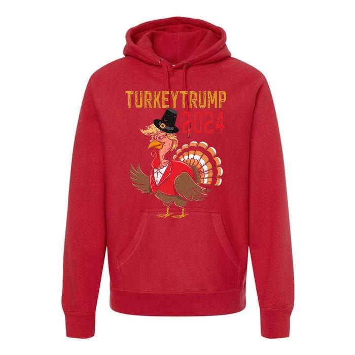 Thanksgiving Day Trump Turkey Funny 2024 Gift Premium Hoodie