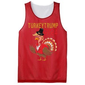 Thanksgiving Day Trump Turkey Funny 2024 Gift Mesh Reversible Basketball Jersey Tank