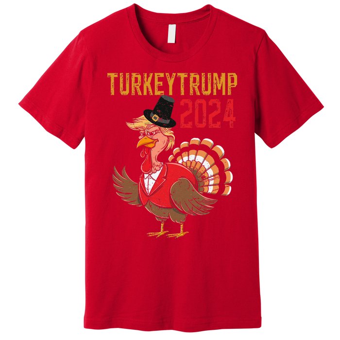 Thanksgiving Day Trump Turkey Funny 2024 Gift Premium T-Shirt