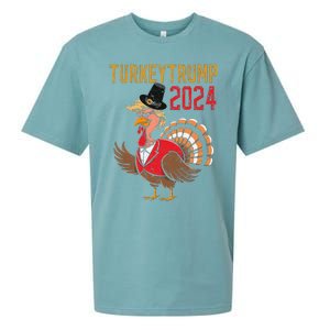 Thanksgiving Day Trump Turkey Funny 2024 Gift Sueded Cloud Jersey T-Shirt