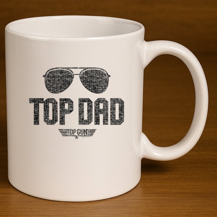 Top Dad 11oz C Handle Ceramic Mug