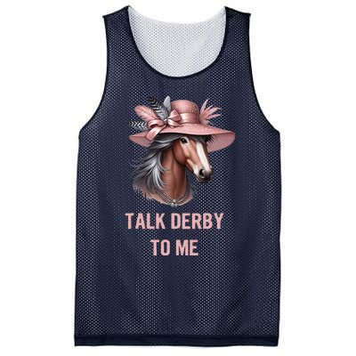 Talk Derby To Me Funny Horse Derby Day Mesh Reversible Basketball Jersey Tank