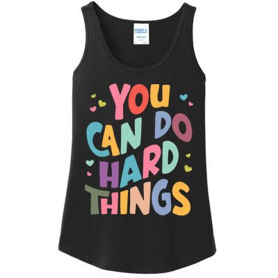 Test Day Teacher You Can Do Hard Things Ladies Essential Tank