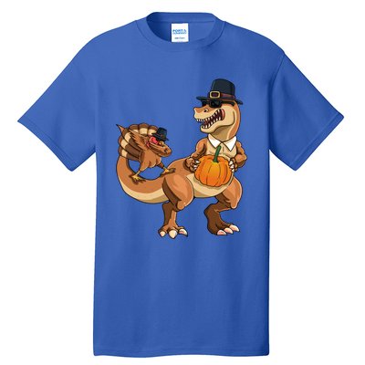 Thanksgiving Day TRex Dinosaur Gobble Dabbing Turkey Lover Gift Tall T-Shirt