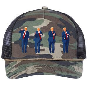 Trump Dance Retro Rope Trucker Hat Cap