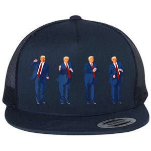 Trump Dance Flat Bill Trucker Hat