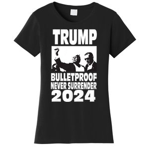 Teflon Don Trump 2024 Bulletproof Never Surrender Legend Women's T-Shirt