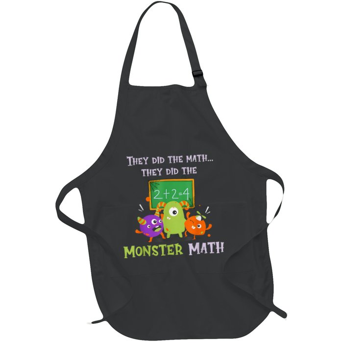 They Did The Math They Did The Monster Math Funny Full-Length Apron With Pockets