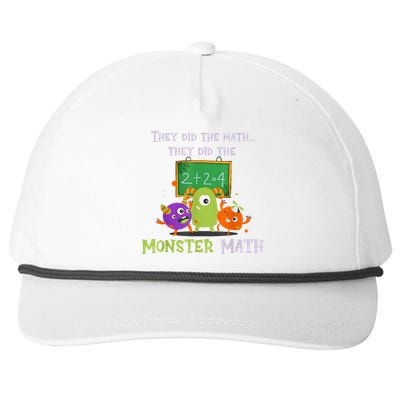 They Did The Math They Did The Monster Math Funny Snapback Five-Panel Rope Hat