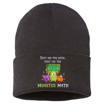 They Did The Math They Did The Monster Math Funny Sustainable Knit Beanie