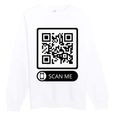 Trump Dance Troll Qr Funny President Trump Dance Code Back Premium Crewneck Sweatshirt