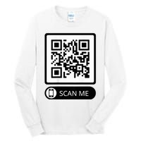 Trump Dance Troll Qr Funny President Trump Dance Code Back Tall Long Sleeve T-Shirt