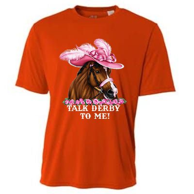 Talk Derby To Me Funny Horse Racing Lover On Derby Day Cooling Performance Crew T-Shirt