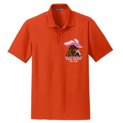 Talk Derby To Me Funny Horse Racing Lover On Derby Day Dry Zone Grid Polo