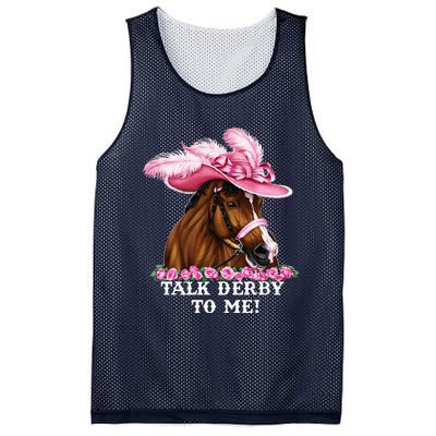 Talk Derby To Me Funny Horse Racing Lover On Derby Day Mesh Reversible Basketball Jersey Tank