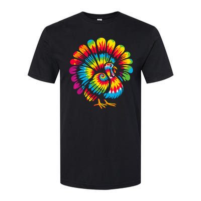 Tie Dye Turkey Thanksgiving Softstyle® CVC T-Shirt