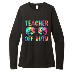 Tie Dye Teacher Off Duty Last Day Of School Teacher Summer Womens CVC Long Sleeve Shirt