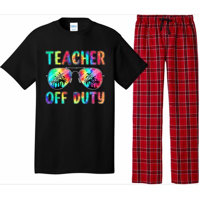 Tie Dye Teacher Off Duty Last Day Of School Teacher Summer Pajama Set