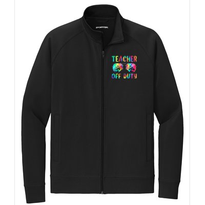 Tie Dye Teacher Off Duty Last Day Of School Teacher Summer Stretch Full-Zip Cadet Jacket