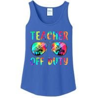 Tie Dye Teacher Off Duty Last Day Of School Teacher Summer Ladies Essential Tank