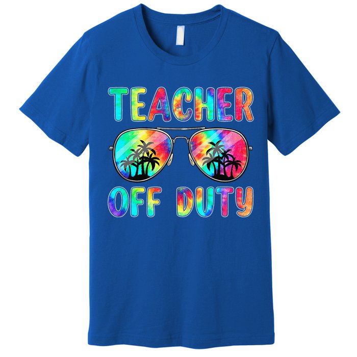 Tie Dye Teacher Off Duty Last Day Of School Teacher Summer Premium T-Shirt